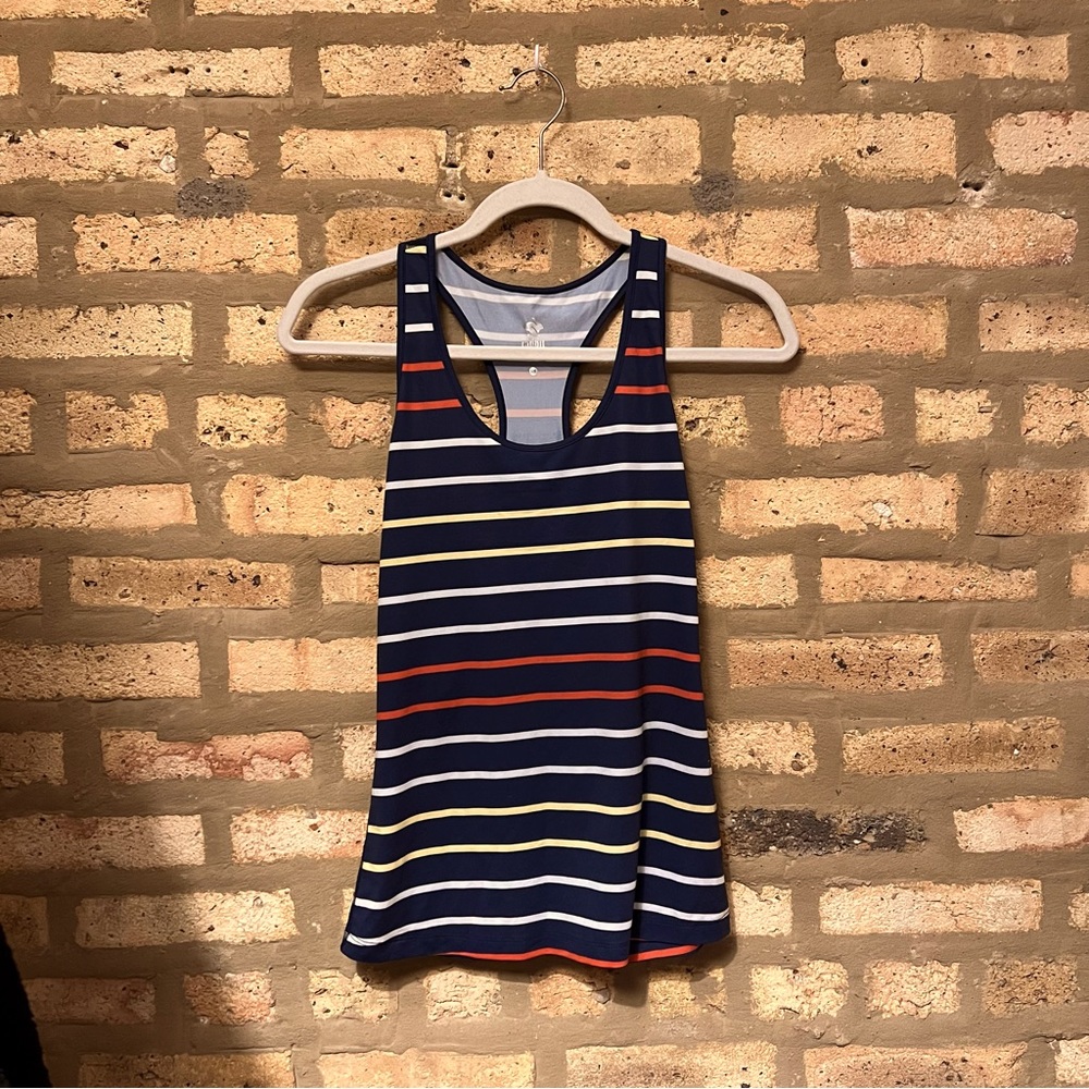 rabbit Bunny Hop Tank Top - XS; navy stripes